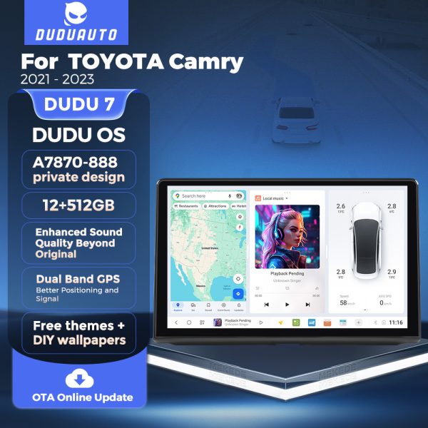 Магнитола DUDU Individual Design для Toyota Camry (20-25) — изображение 4