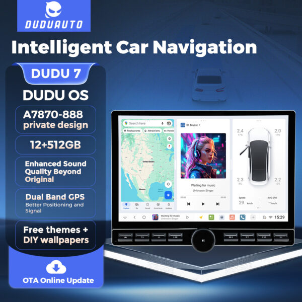 Магнитола DUDU 13" XIAOMI SU7 Style — изображение 3