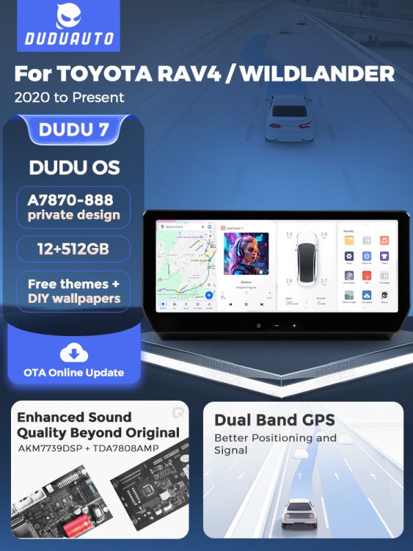 Магнитола DUDU Individual Design для Toyota RAV4 (19-25) — изображение 3