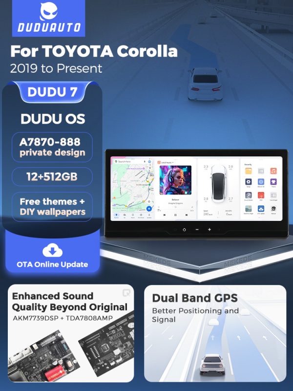 Магнитола DUDU Individual Design для Toyota Corolla (18-25) — изображение 4