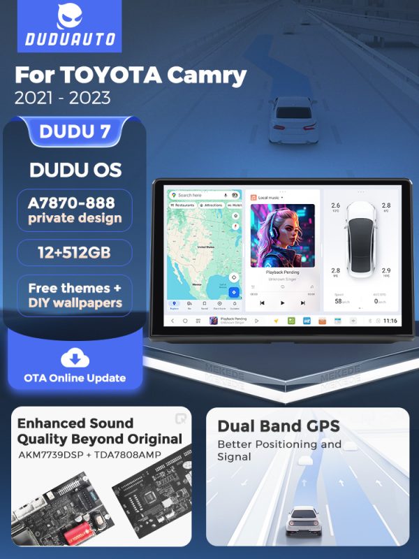 Магнитола DUDU Individual Design для Toyota Camry (20-25) — изображение 5