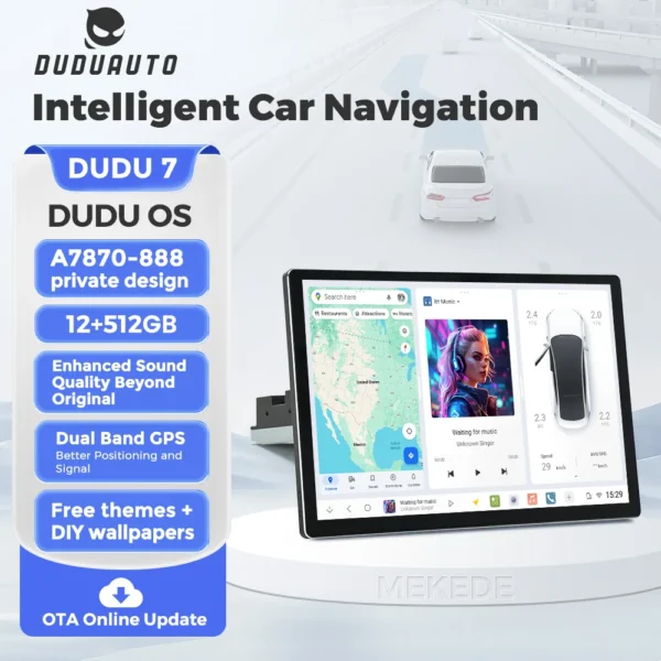 Магнитола DUDU 13" в штатное место 1DIN — изображение 2