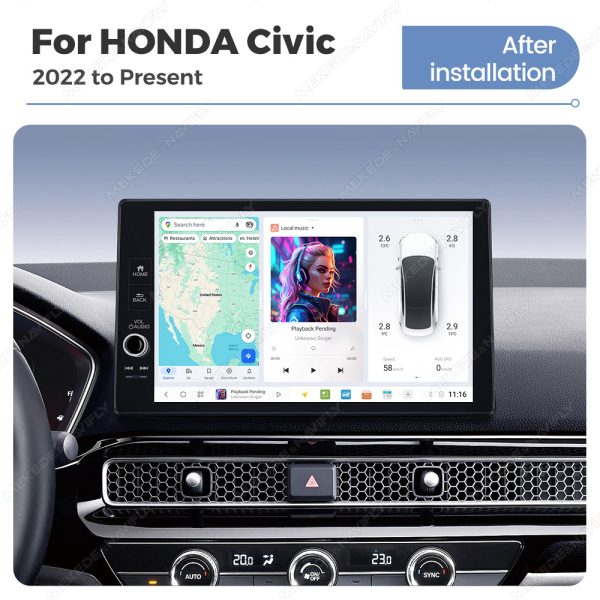 Магнитола DUDU Individual Design для Honda Civic (21-25)