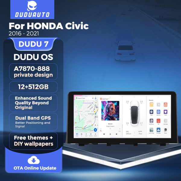 Магнитола DUDU Individual Design для Honda Civic (15-22) — изображение 4