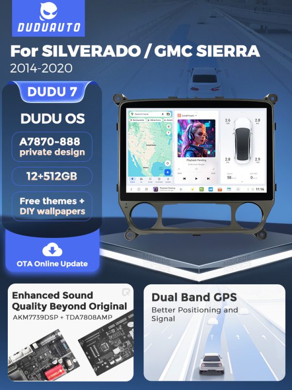 Магнитола DUDU Individual Design для GMC Sierra (15-18) — изображение 3
