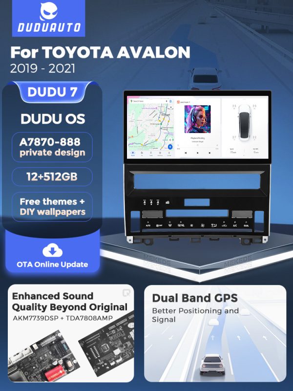 Магнитола DUDU Individual Design для Toyota Avalon (18-21) — изображение 3