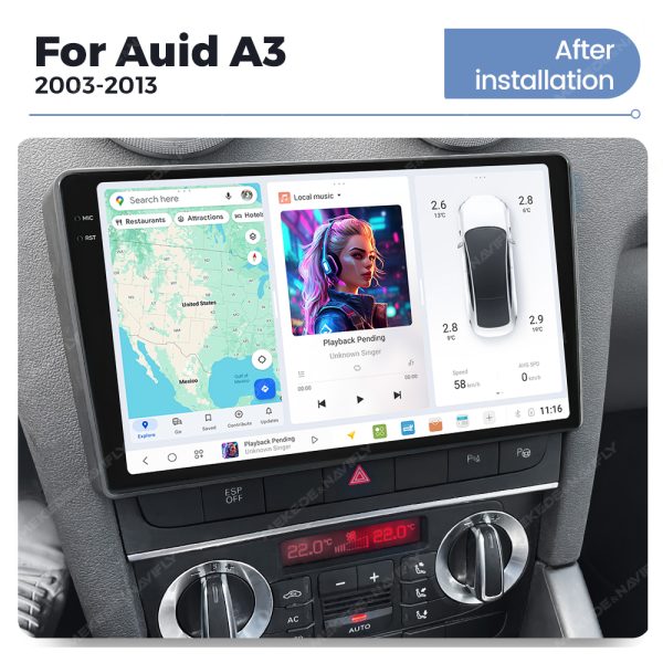 Магнитола DUDU для Audi A3 (03-13)